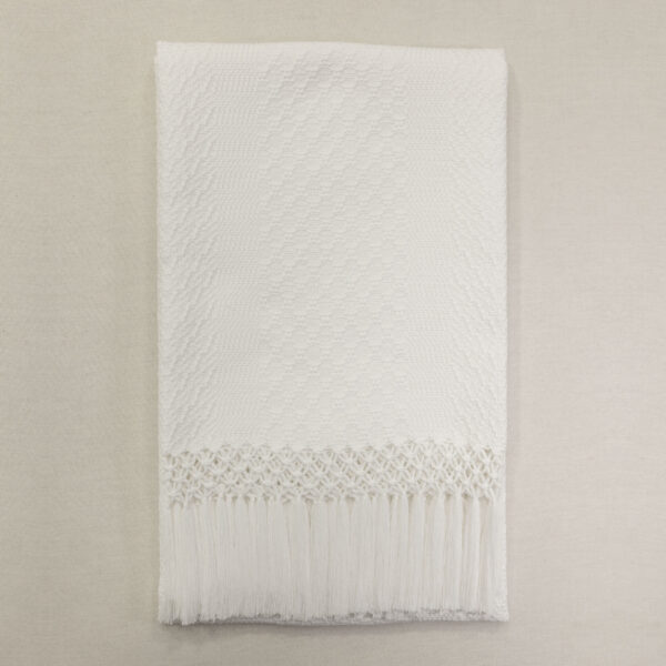 asciugamano frangia bianco 2